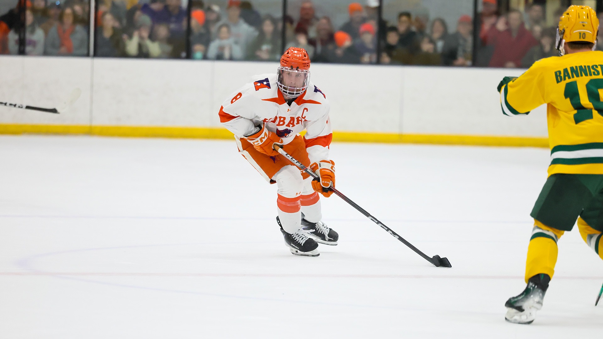 Tanner Daniels skates through the neutral zone