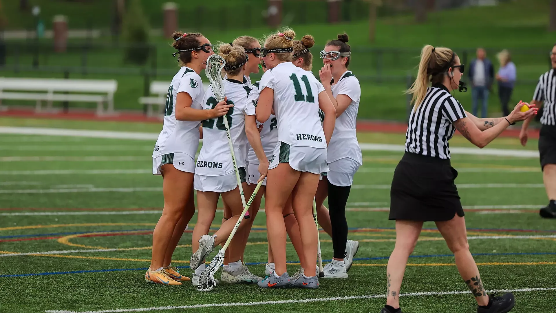 The Herons celebrate a goal against Union