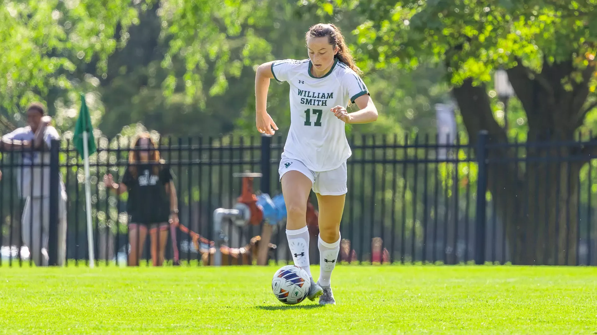 Miranda DeMura dribbles the ball
