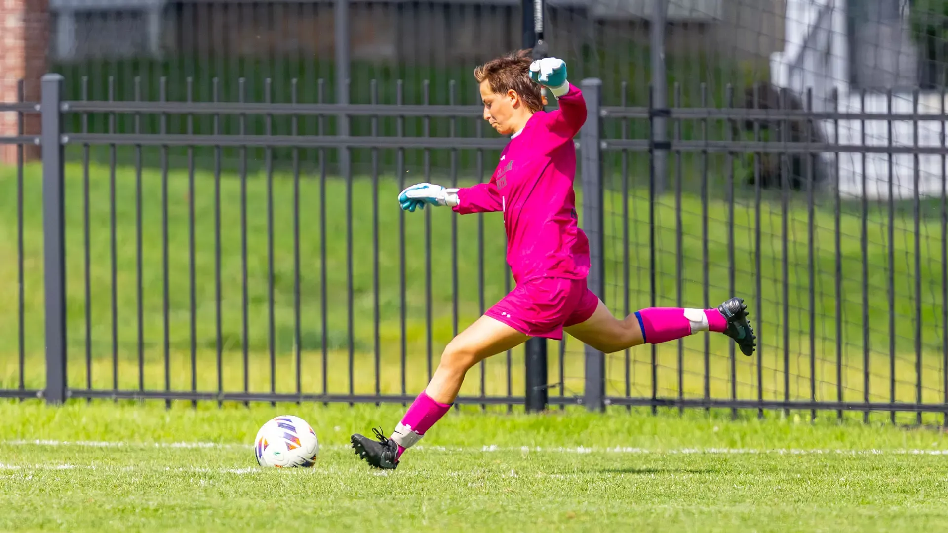 Antonia Goerke winds up for a kick