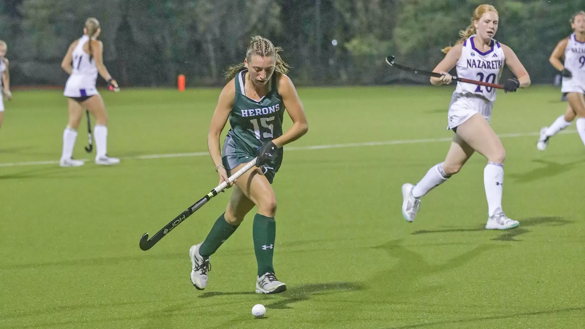 Sophia Weene aims as she gets ready to hit the ball.