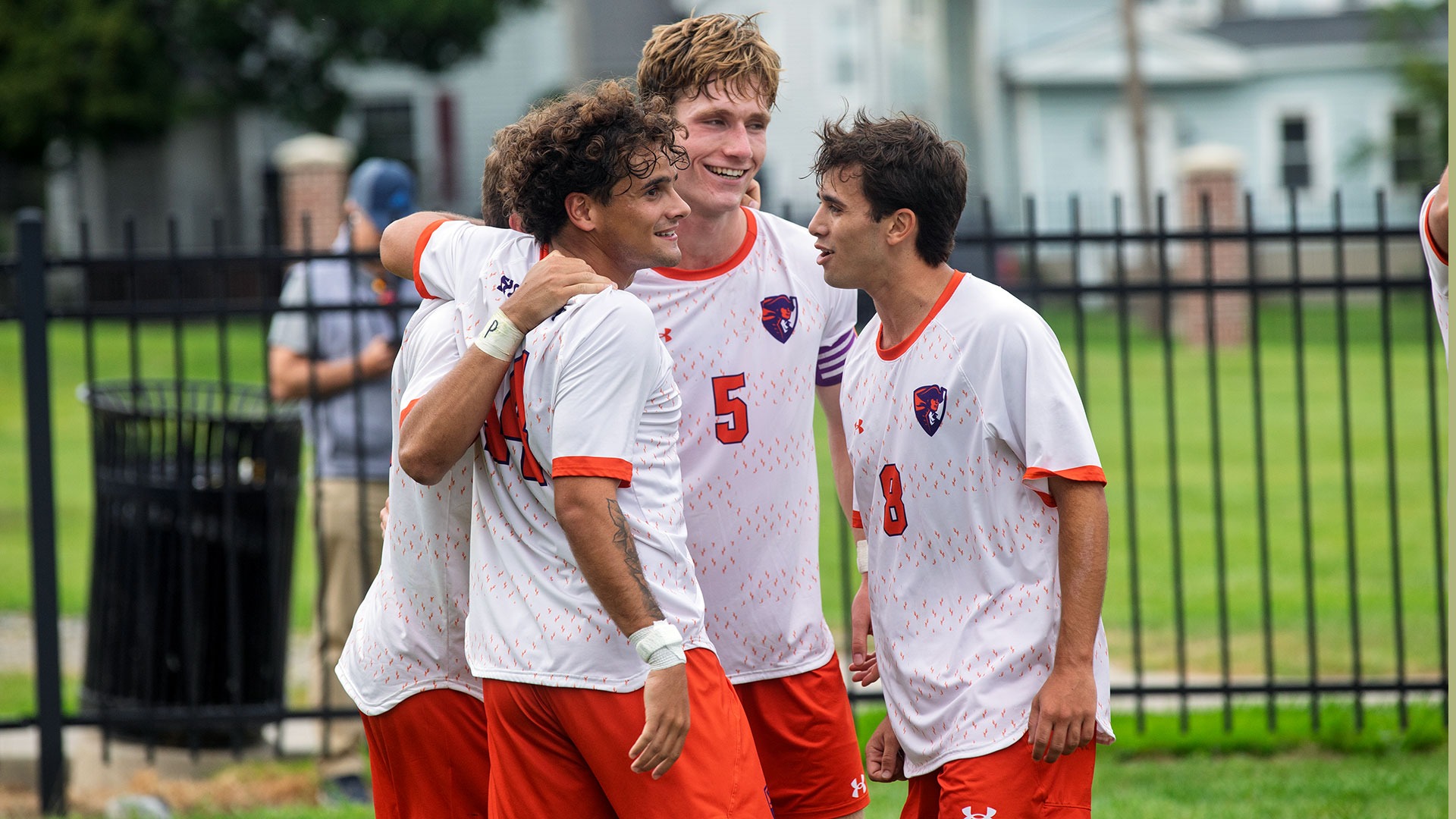 Hobart celebrates Brady Leitner's game-winning goal