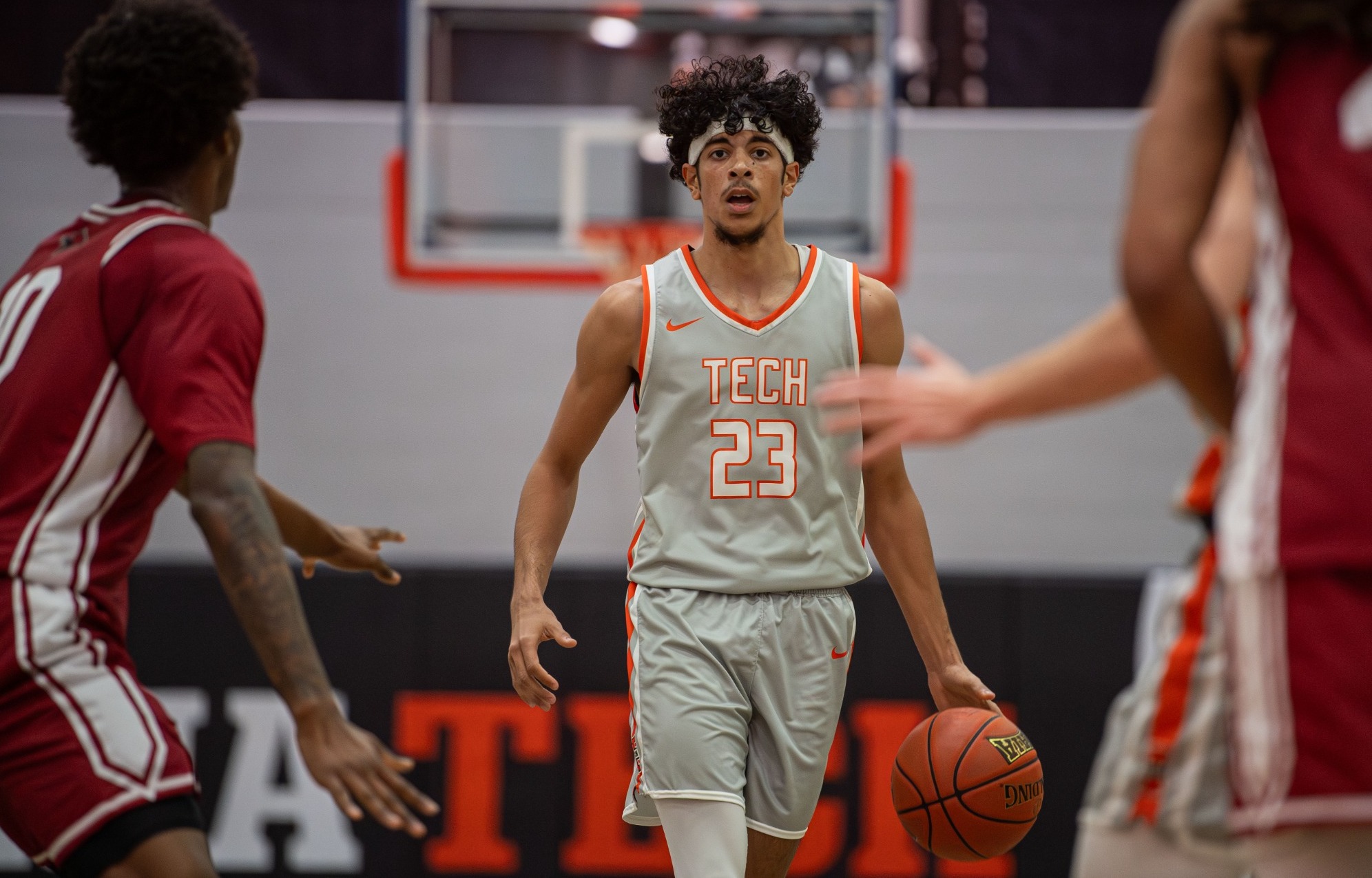 Fugate works ball up the court 