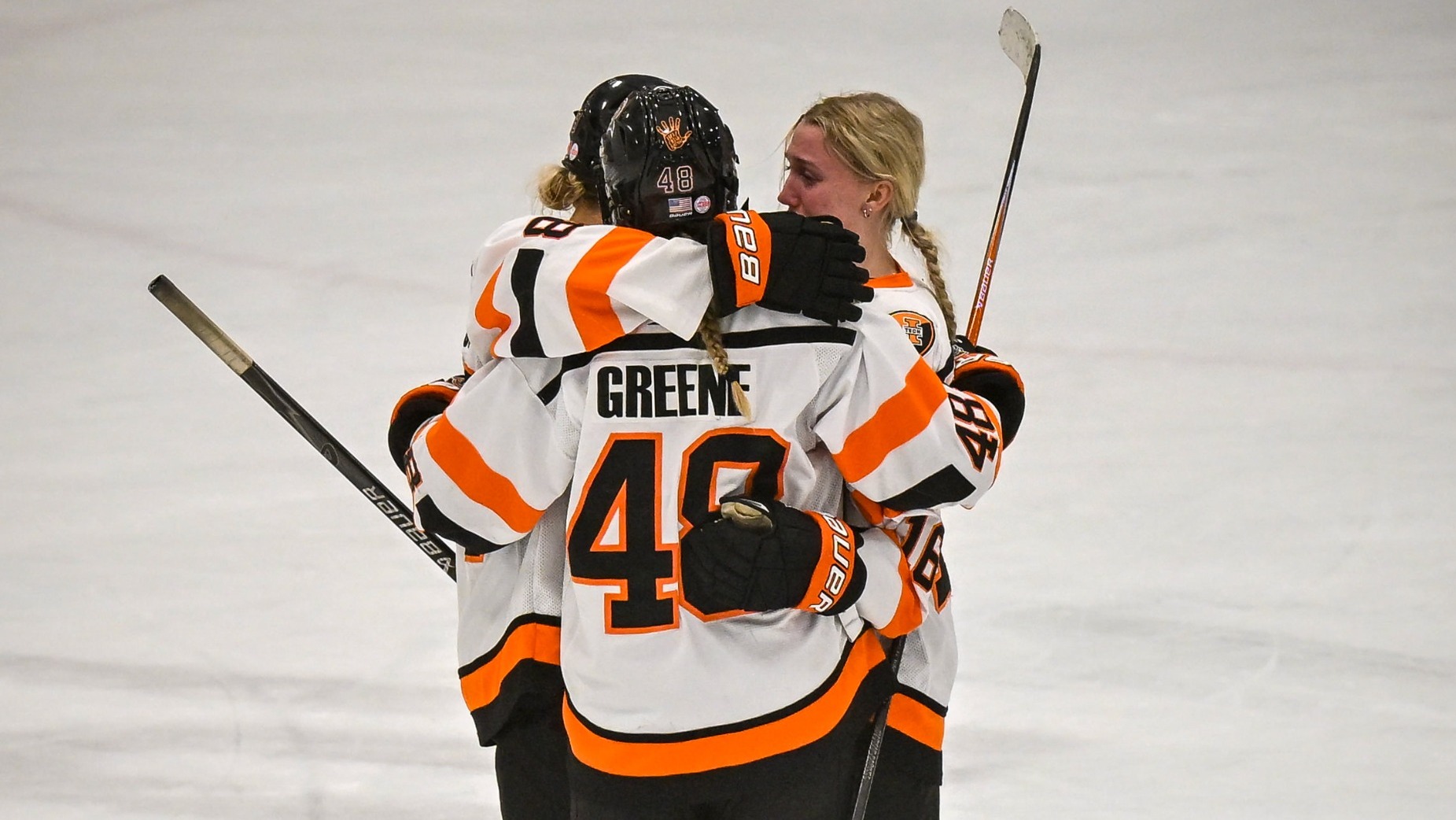 Greene, Johnson and Terpstra embrace after final home game 