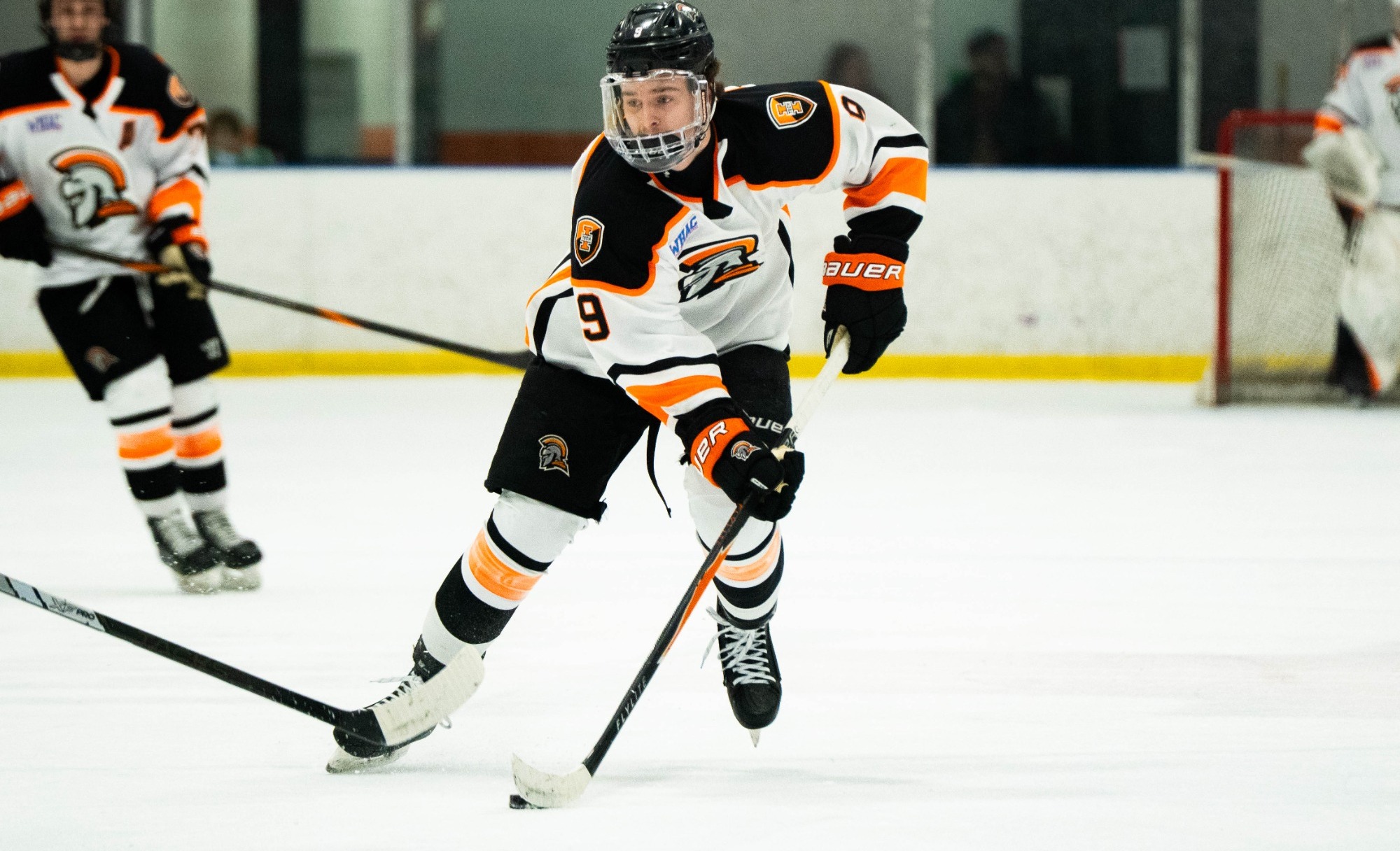 Dufort works up the ice 