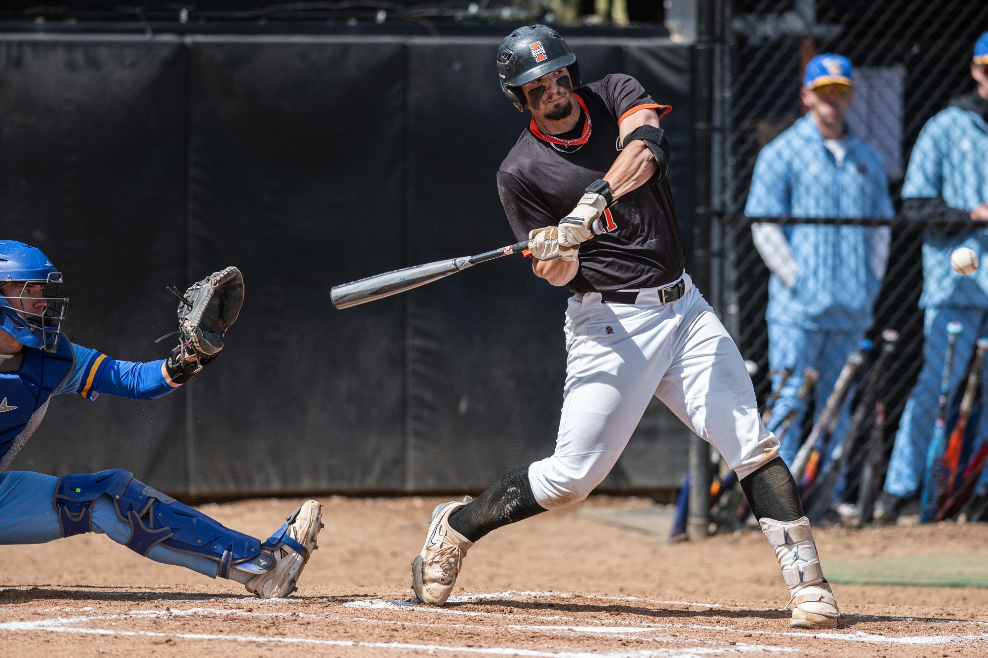 brycen hannah swinging the bat 