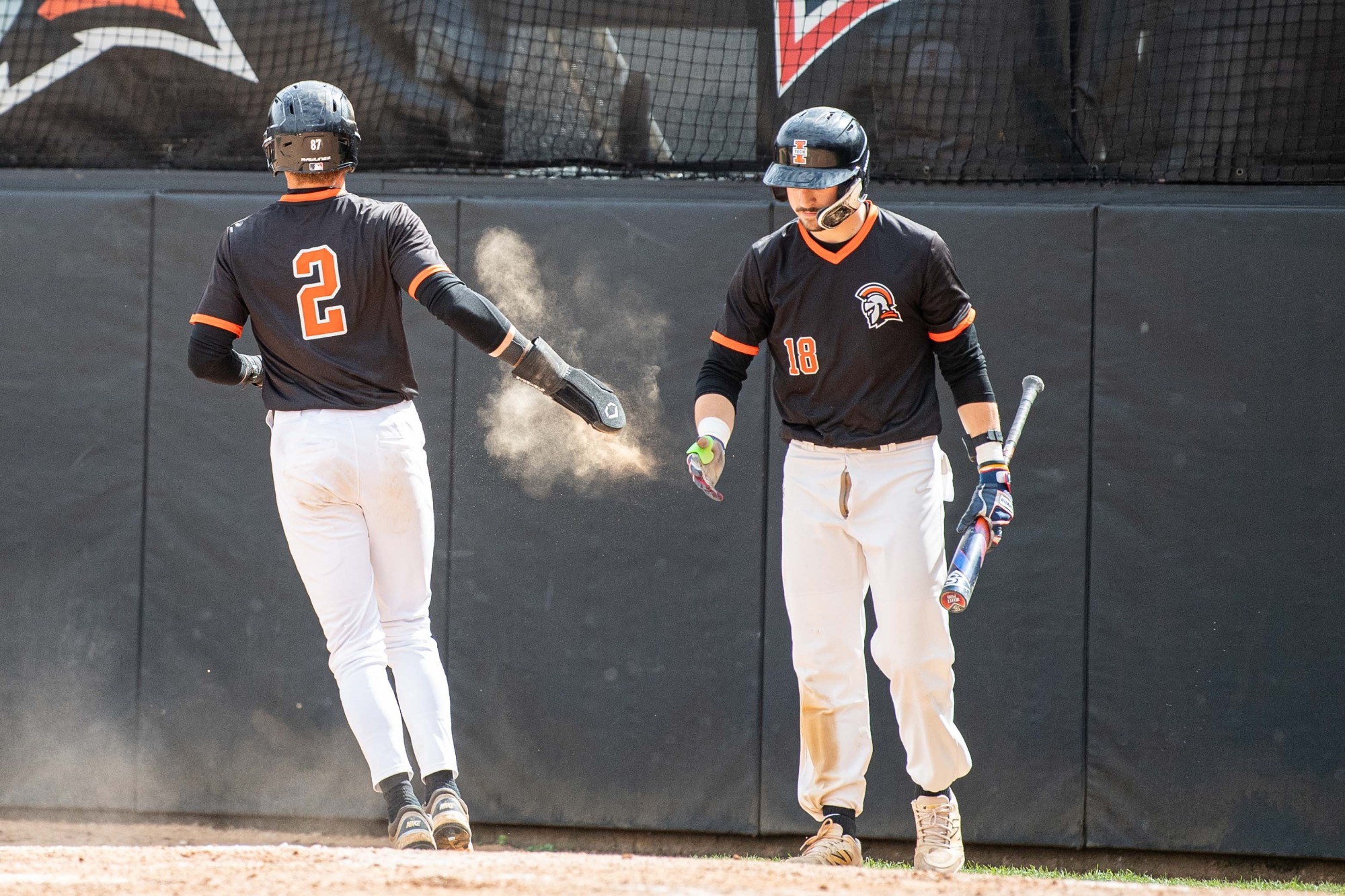 keelan dunkle and garrett rainey high five 