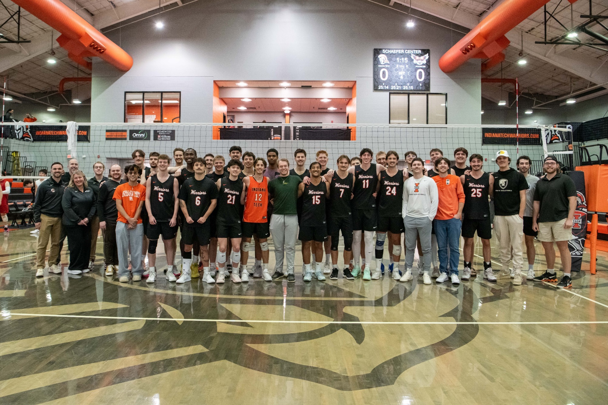 2026 indiana tech mens volleyball team with alums