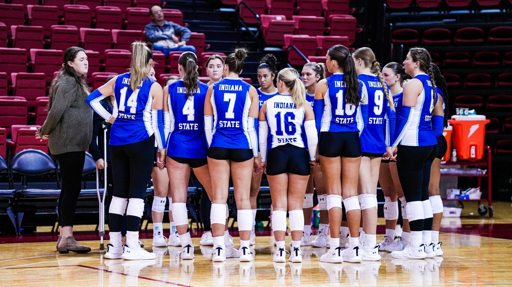 team huddle at bradley