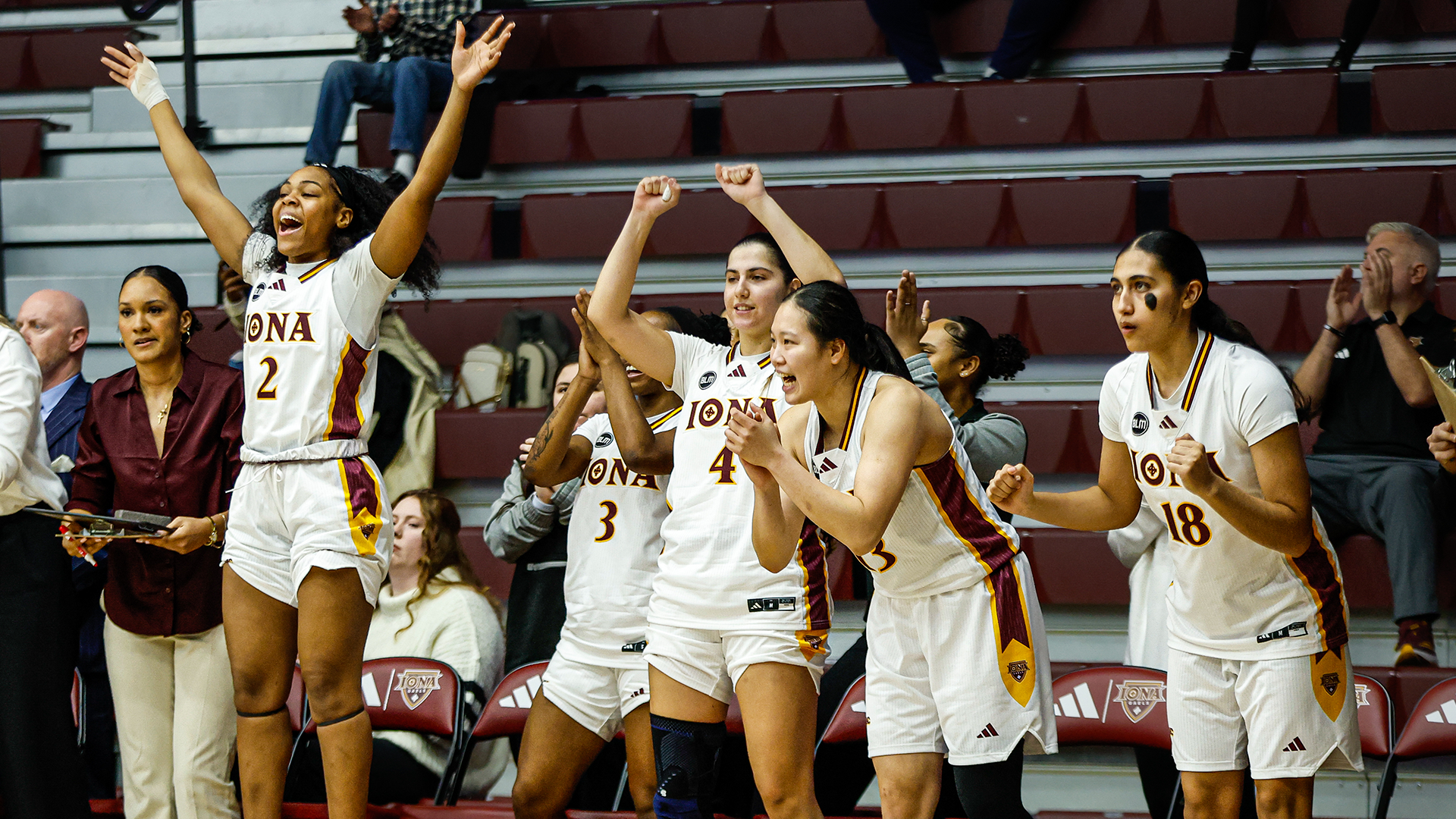 WBB Bench Celebration