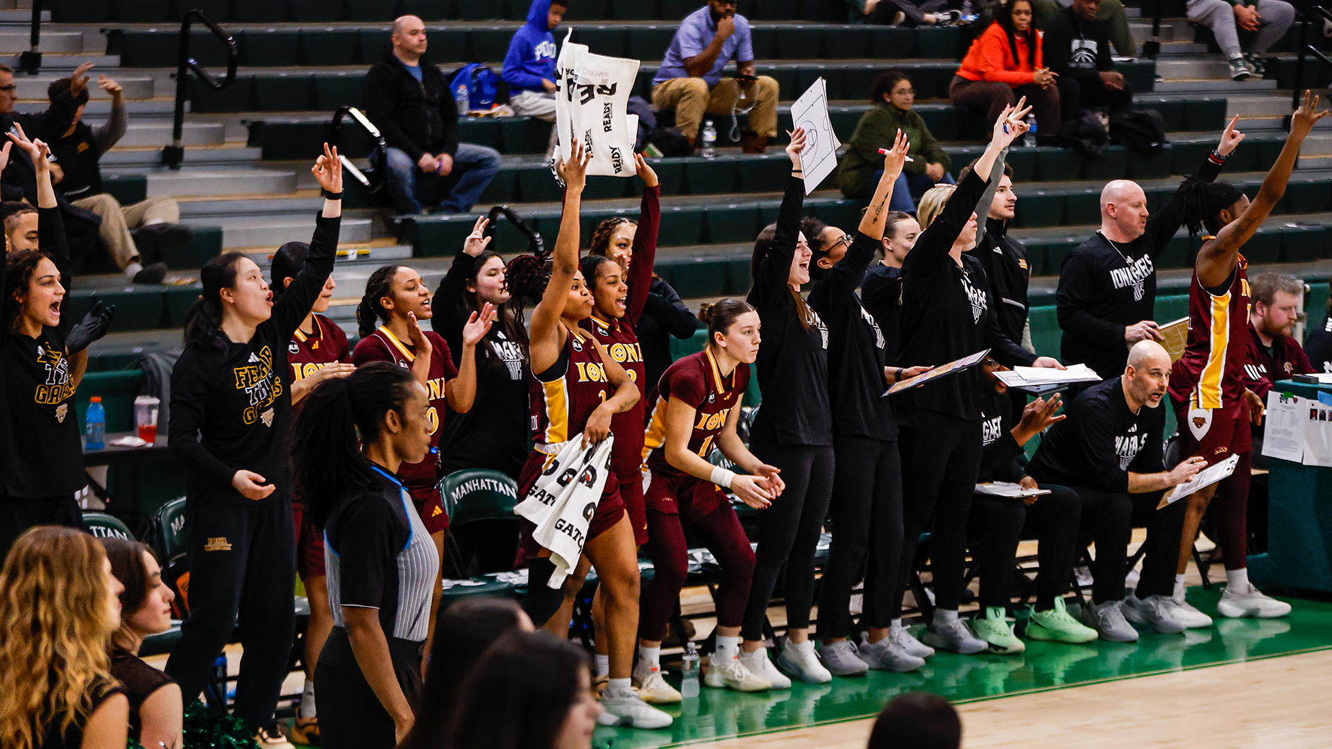WBB Bench Celebration