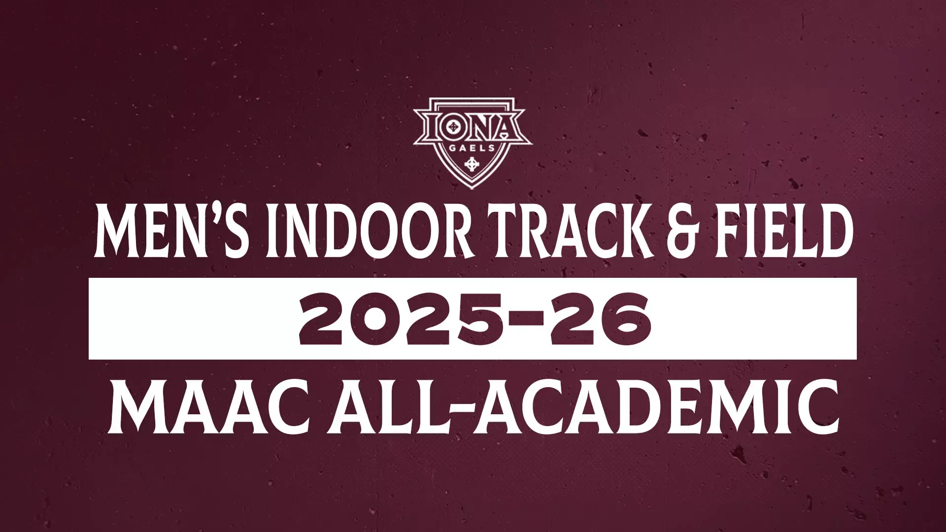 2025 Men's Indoor Track & Field All-Academic