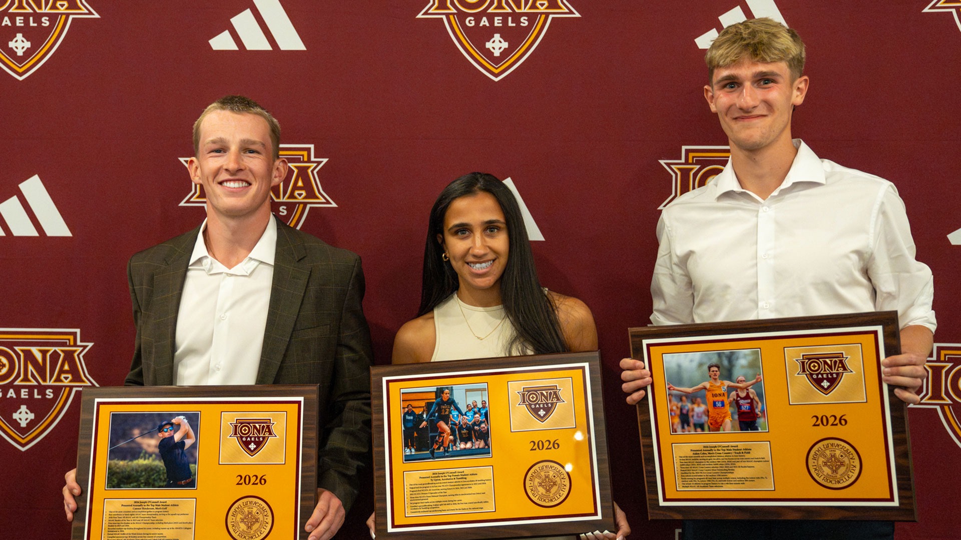 2026 O'Connell Award Winners - Connor Henderson, Ty Upton, Aiden Coles