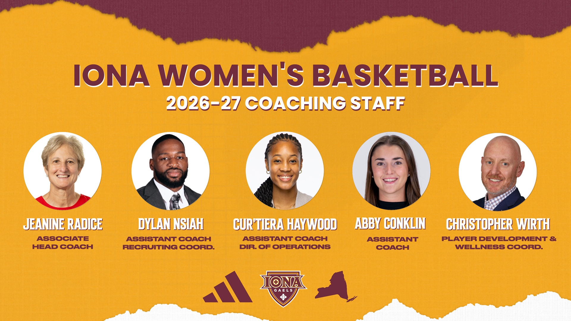 Iona WBB 2026-27 Coaching Staff