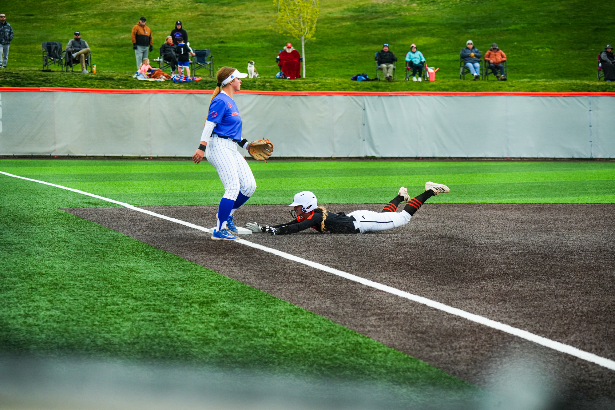 Jenna Sliding into Third