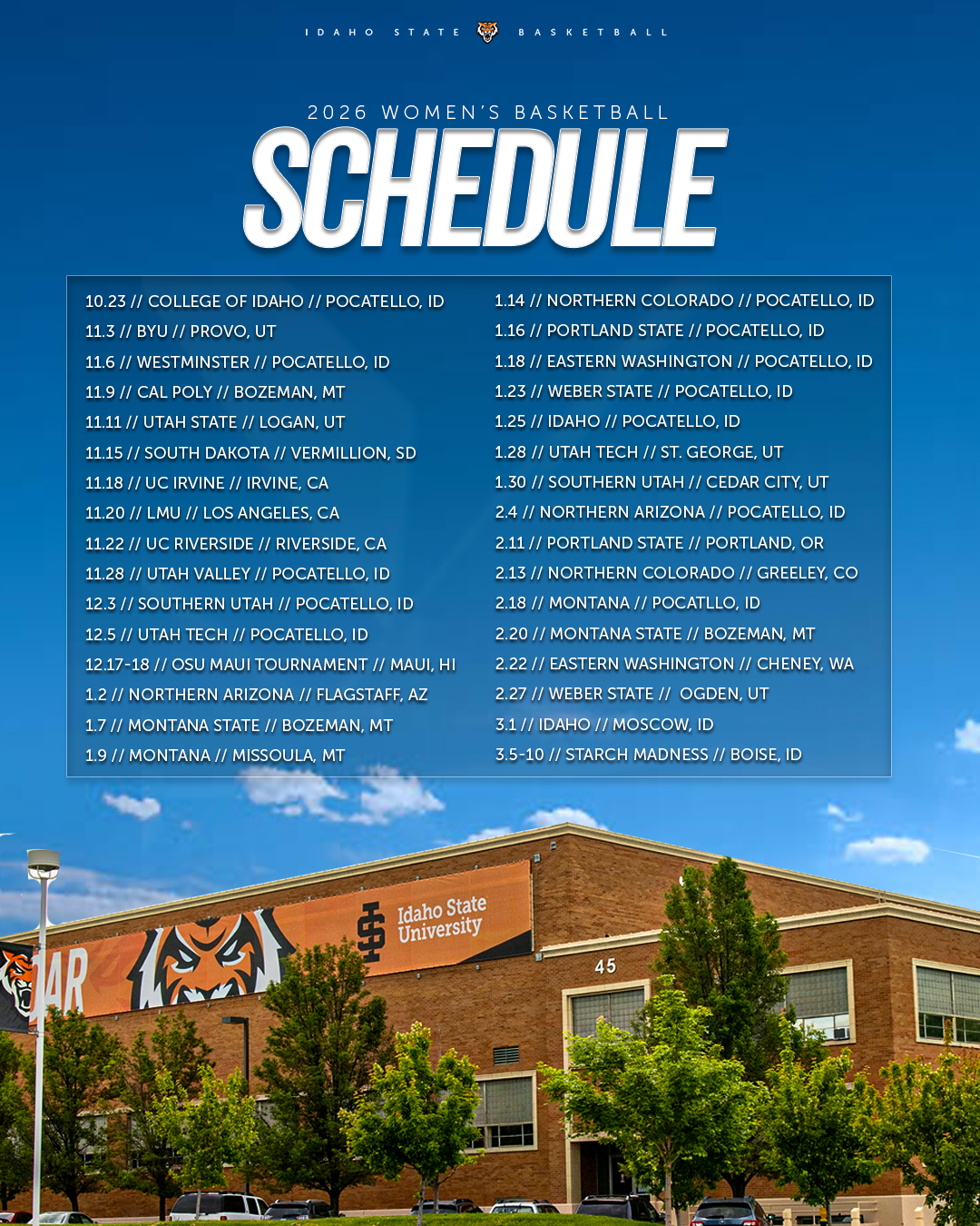 WBB 2026-27 Schedule