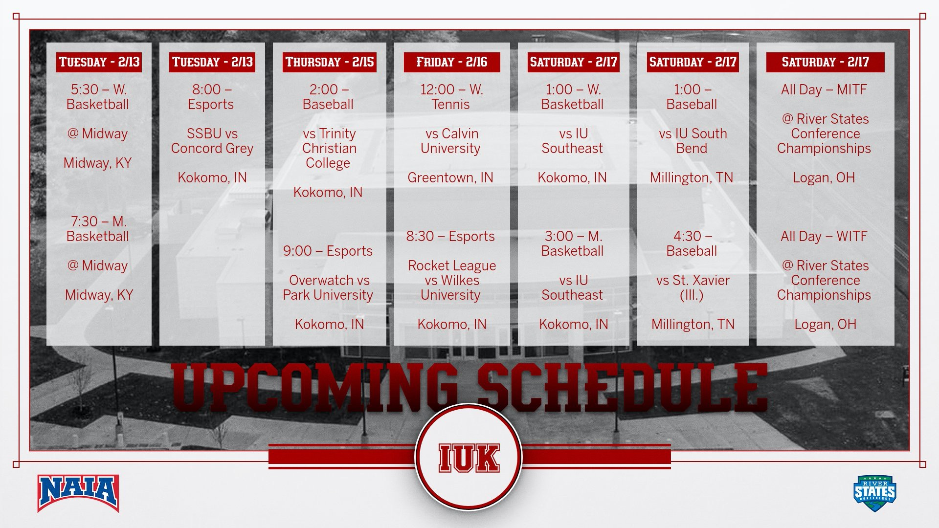 The Week Ahead Cougar Athletics Indiana University Kokomo