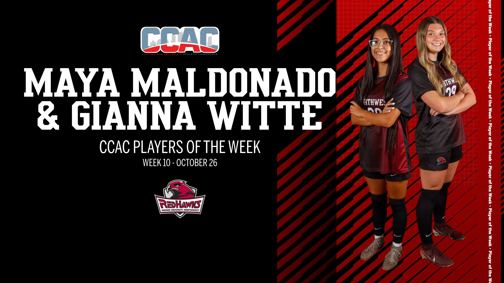 CCAC Players of the Week (Week 10) 2026