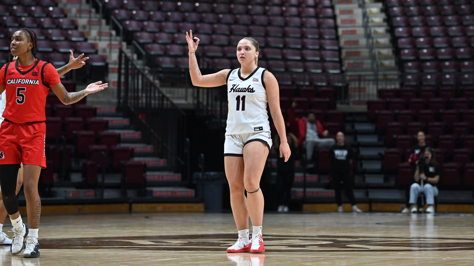 Ellie Wilkerson Three-point celebration