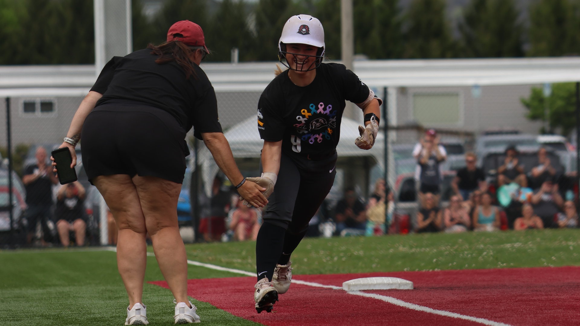 Reagan Rand Home Run Celebration