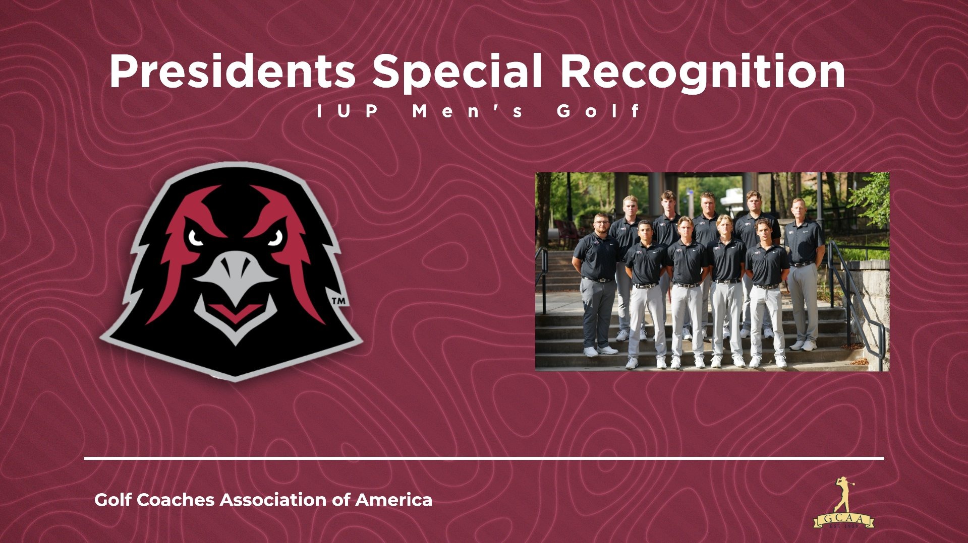 Men's Golf GCAA Presidents Special recognition