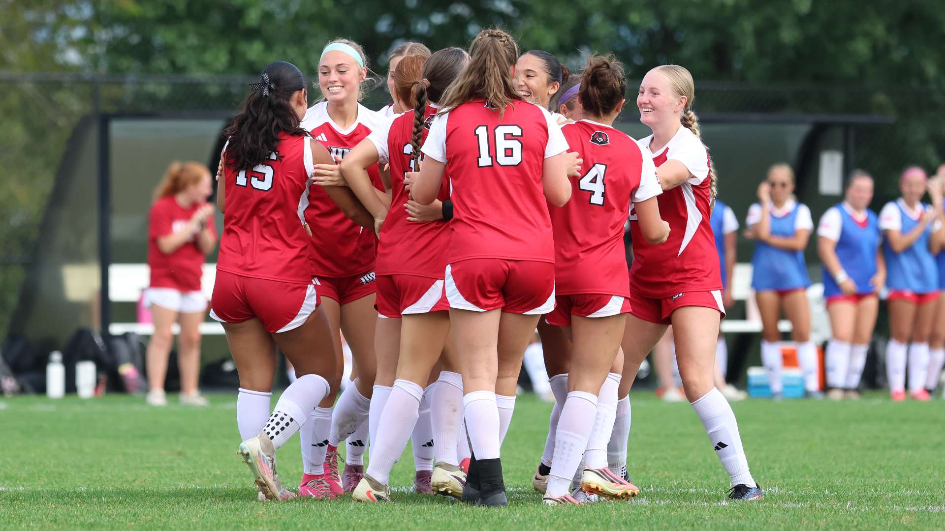 Women's Soccer Goal Celebration
