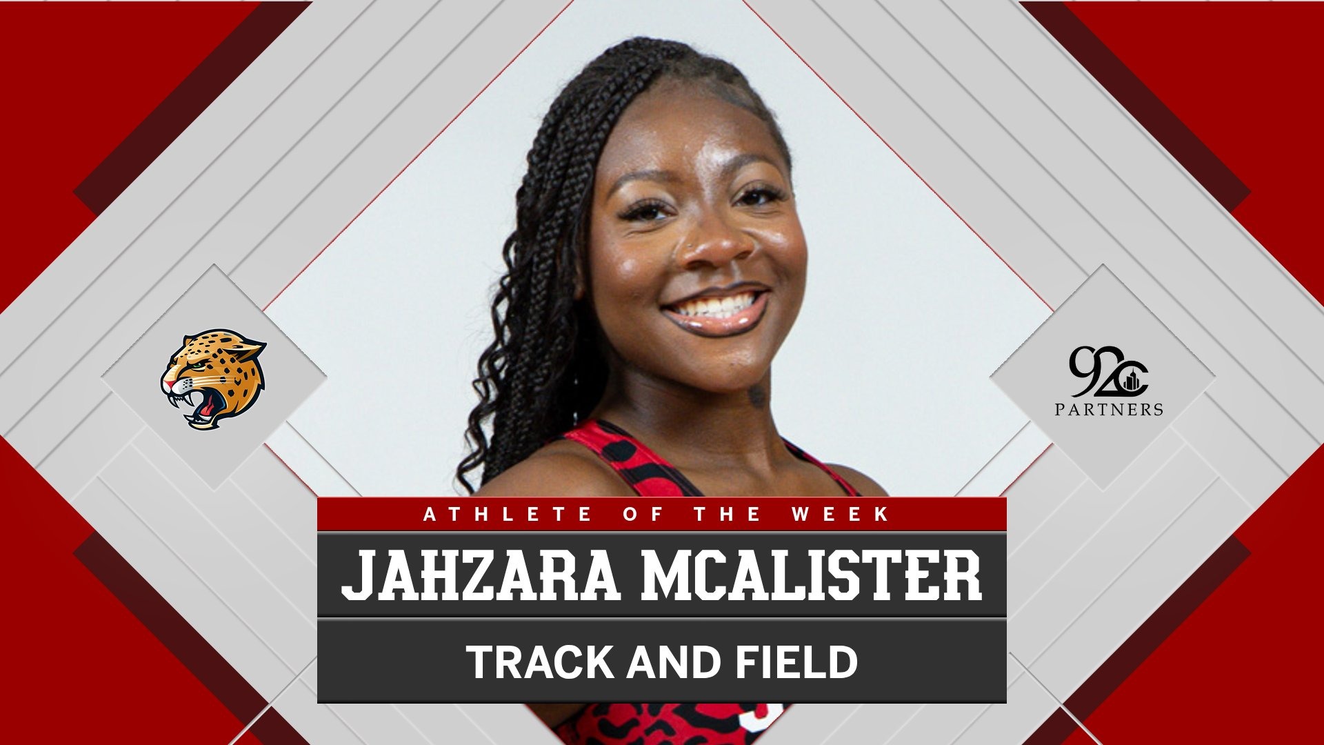 Jahzara McAlister earns her first 92c Athlete of the Week 