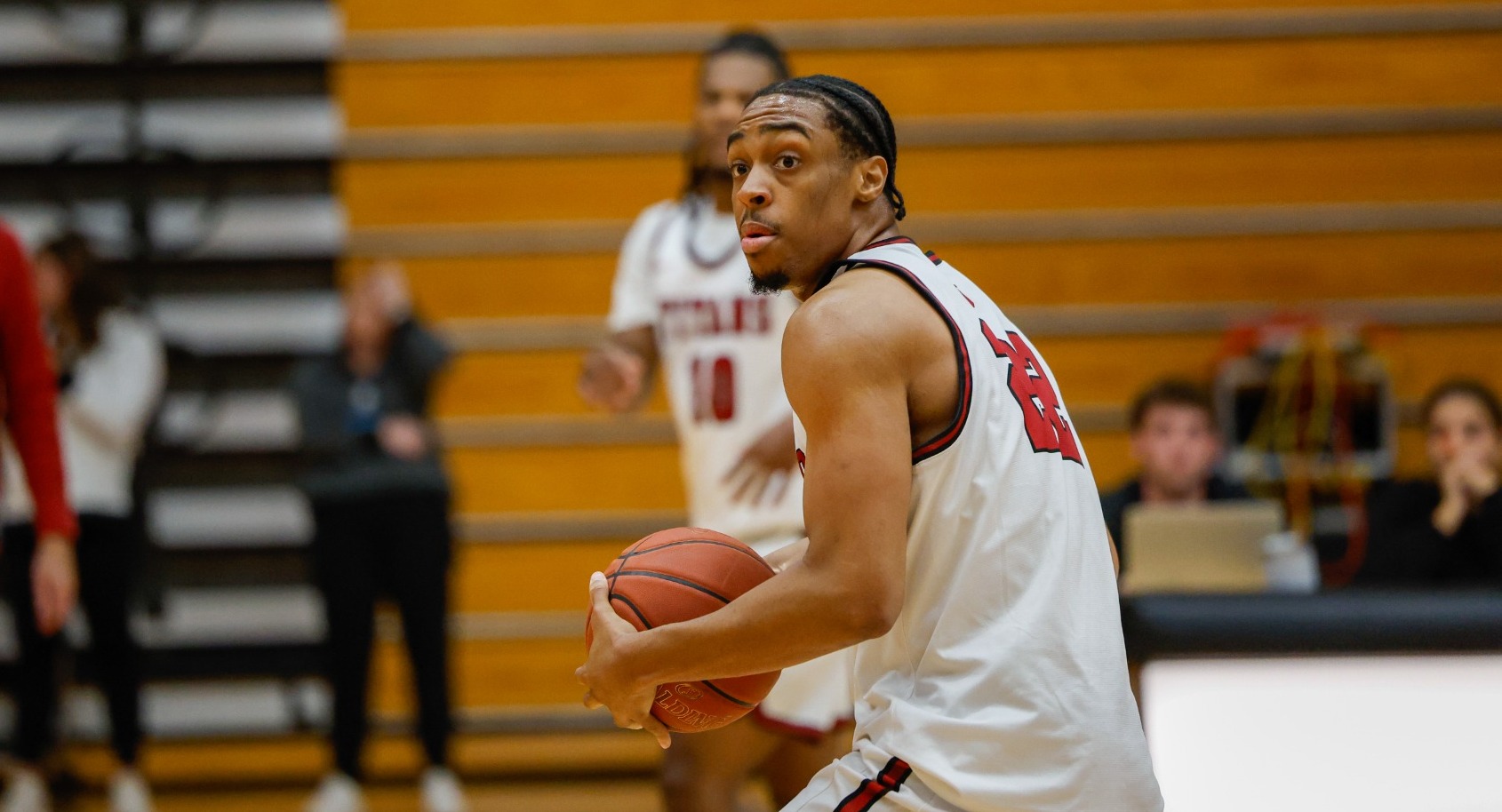 Olagbegi with the ball