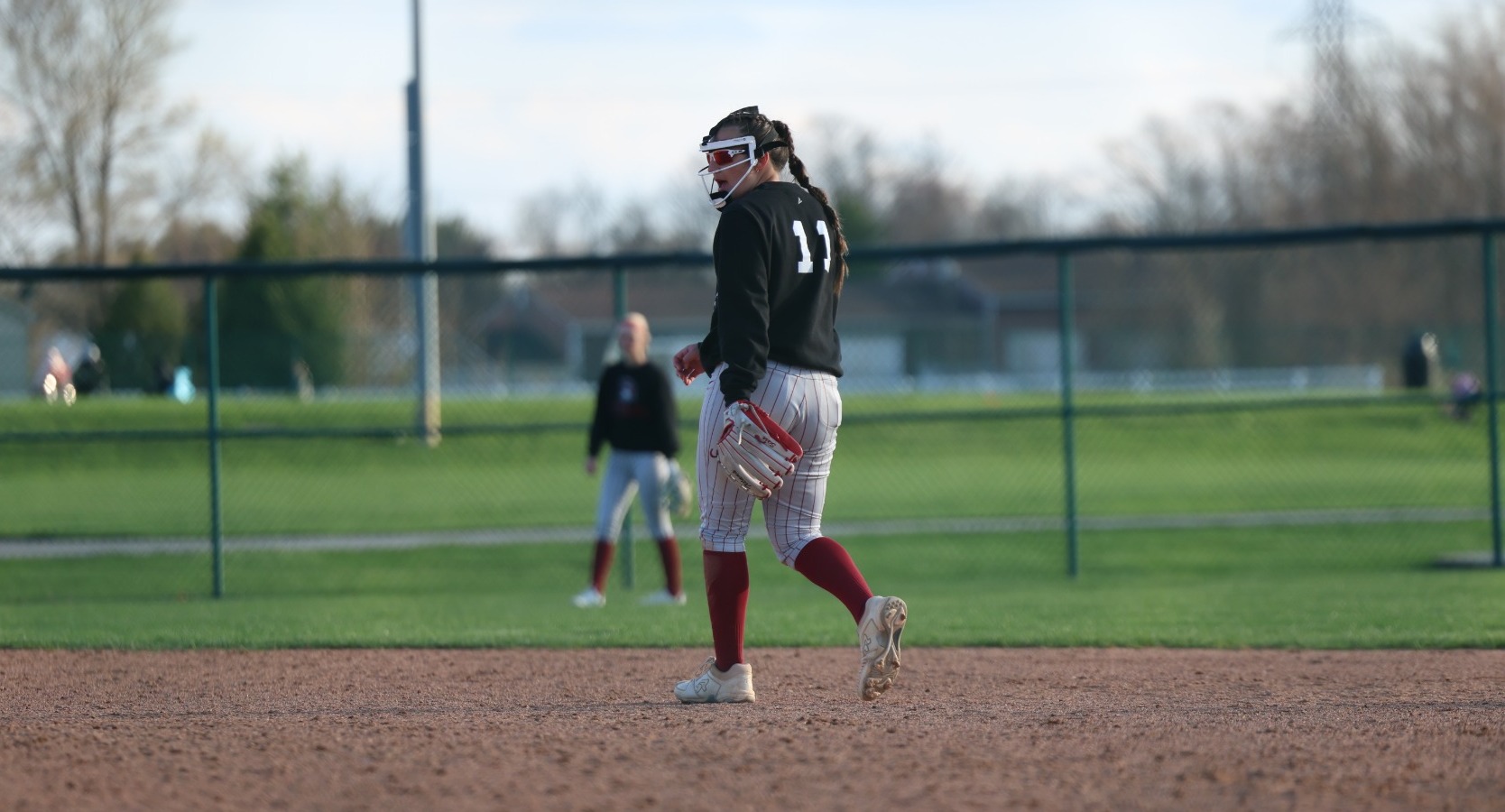 Harlan in the field at second