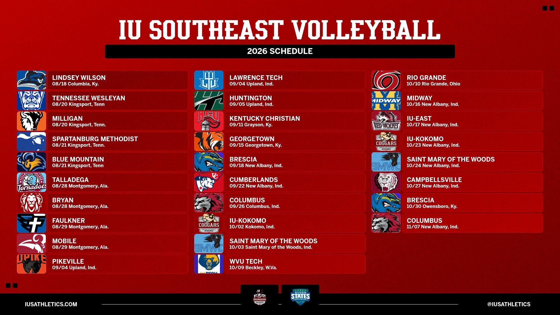 VB Schedule Graphic