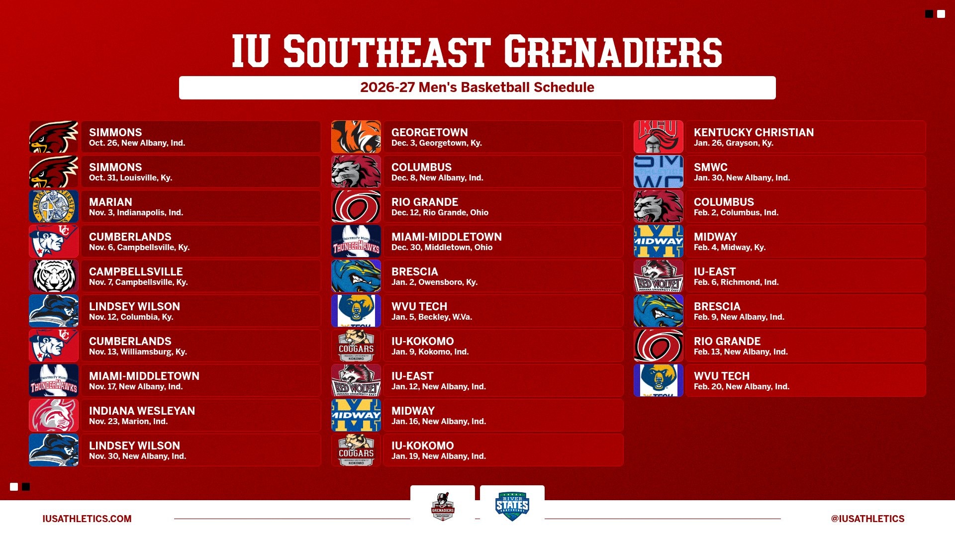 MBB Schedule 26-27