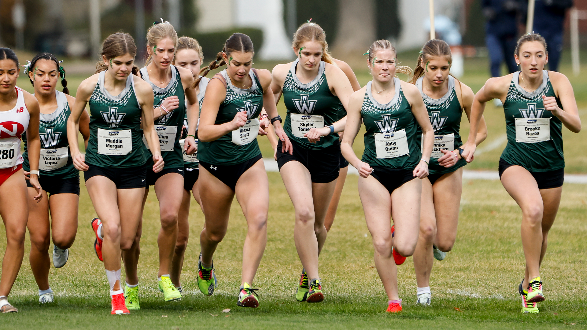 Women's XC Starting Line at CCIW Championship 2025