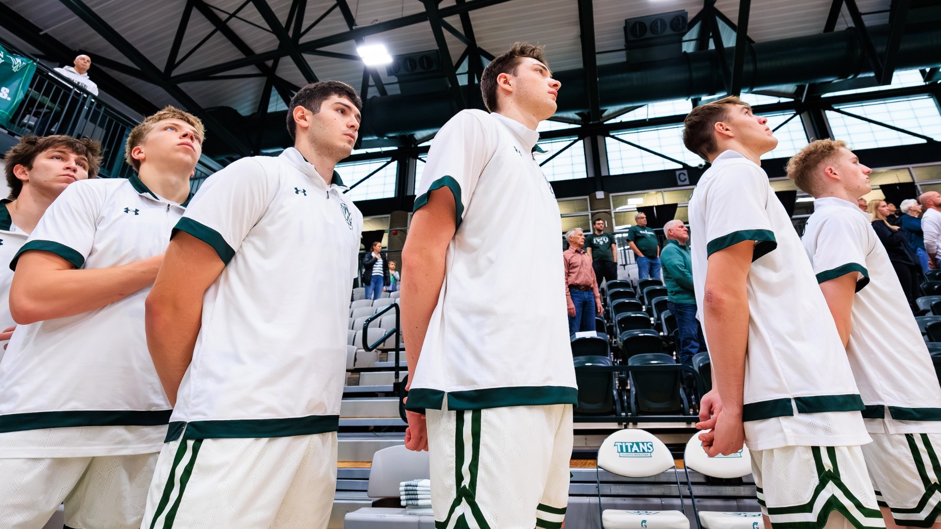 BLOOMINGTON, IL - NCAA Basketball - #6 Illinois Wesleyan vs. UW-Stout at Shirk Center on November 29, 2025. UW-Stout defeated #6 Illinois Wesleyan, 66-58. (Photo by Jimmy Naprstek/Kodiak Creative)