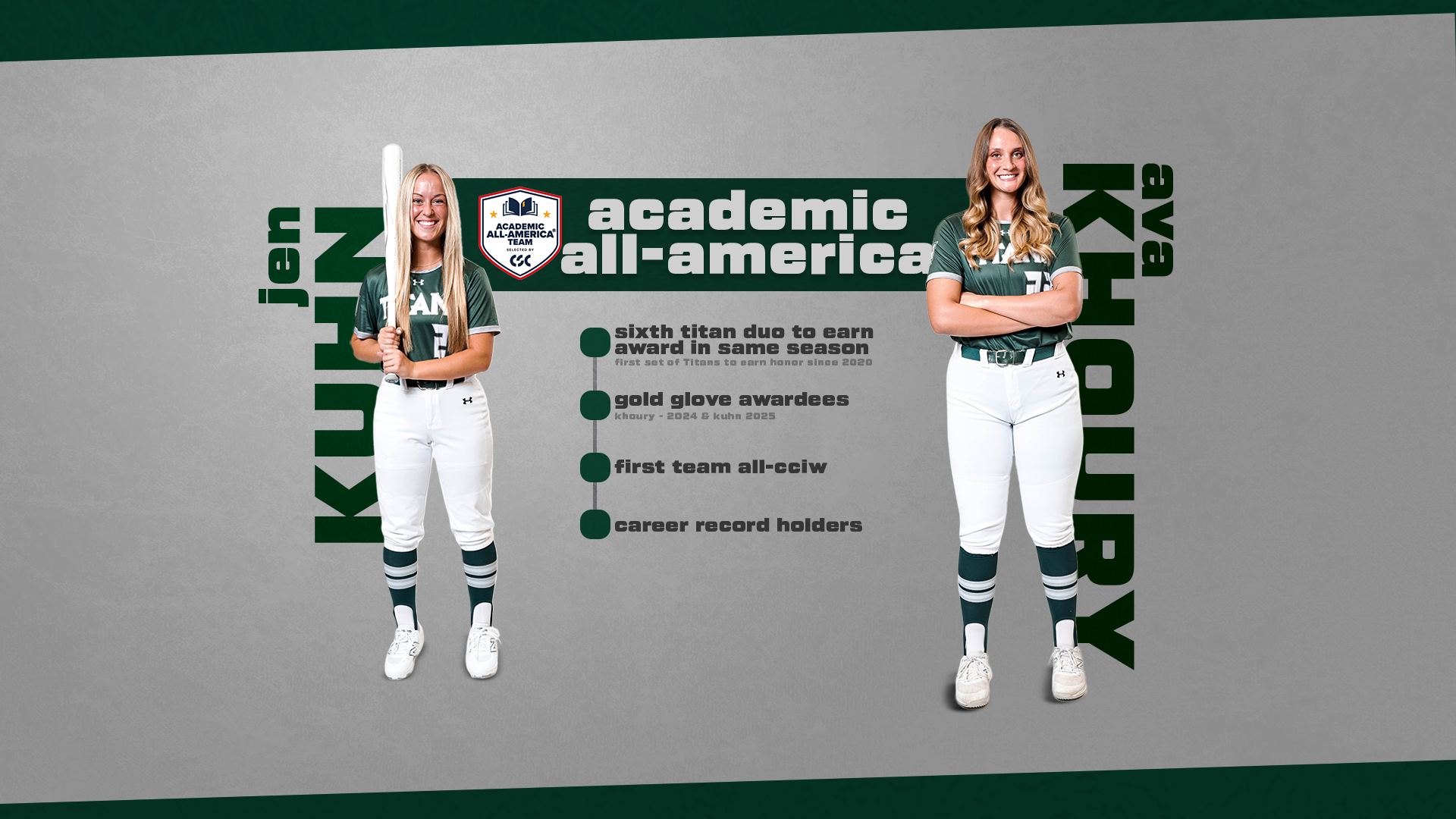 Jen Kuhn & Ava Khoury Academic All-America