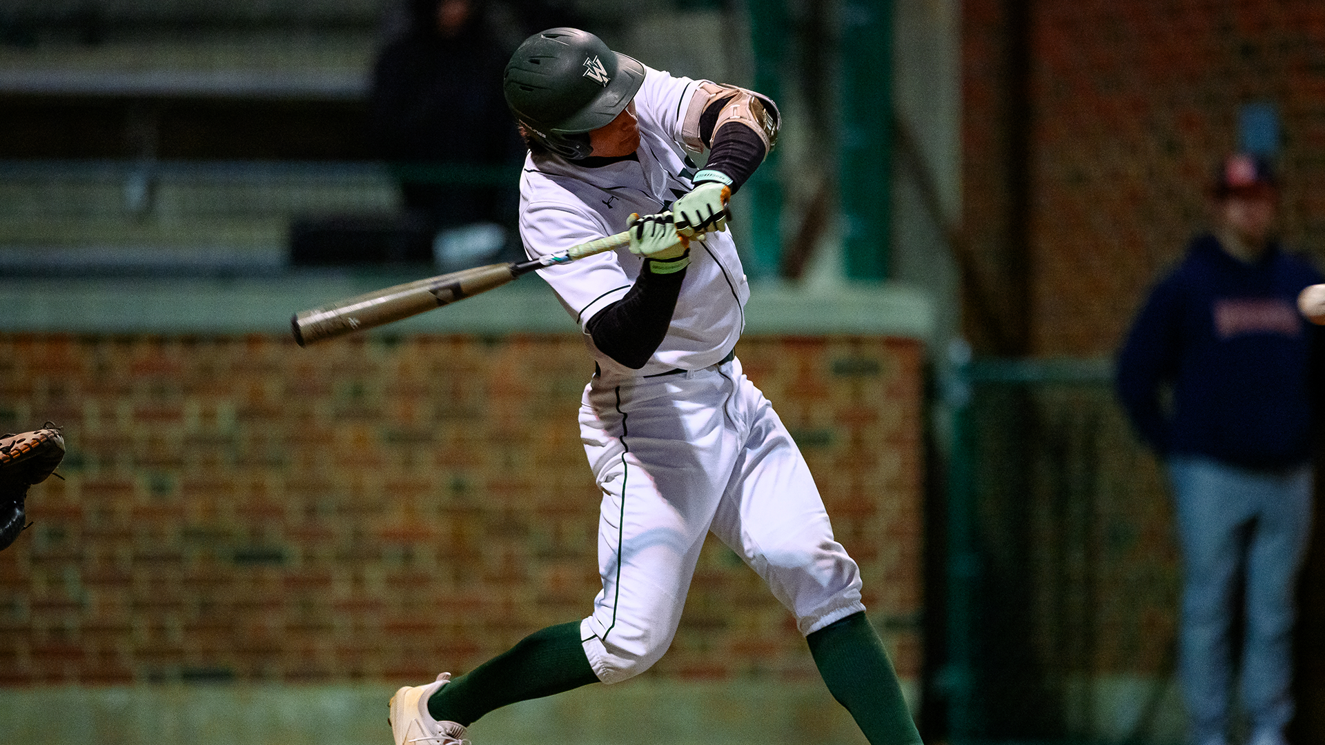 Ben Ford hitting against Carroll April 1, 2025