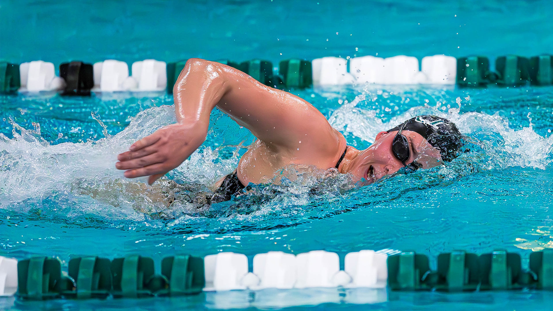 Natalie Porter swimming at Halloween Invite Oct. 25, 2025