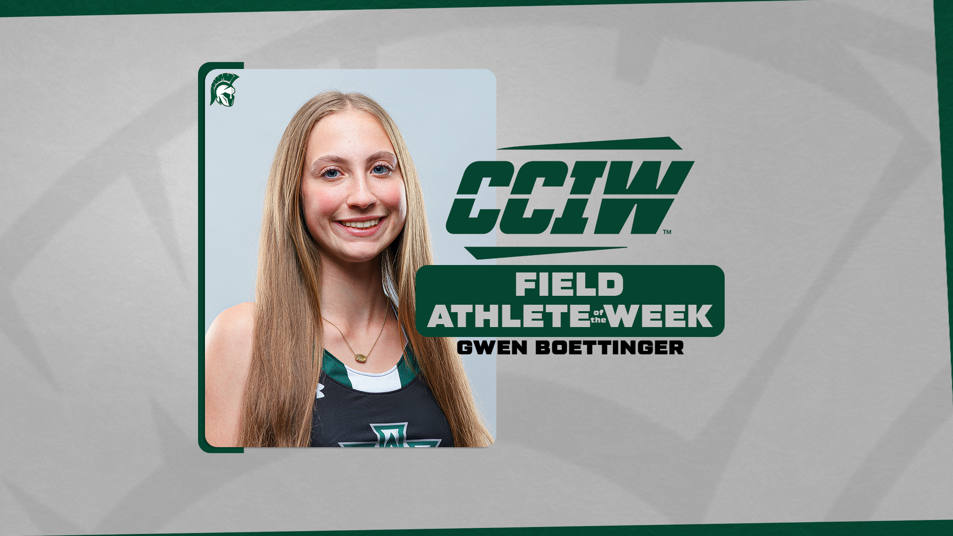 Track and Field CCIW Field Athlete of the Week 1/21/2026