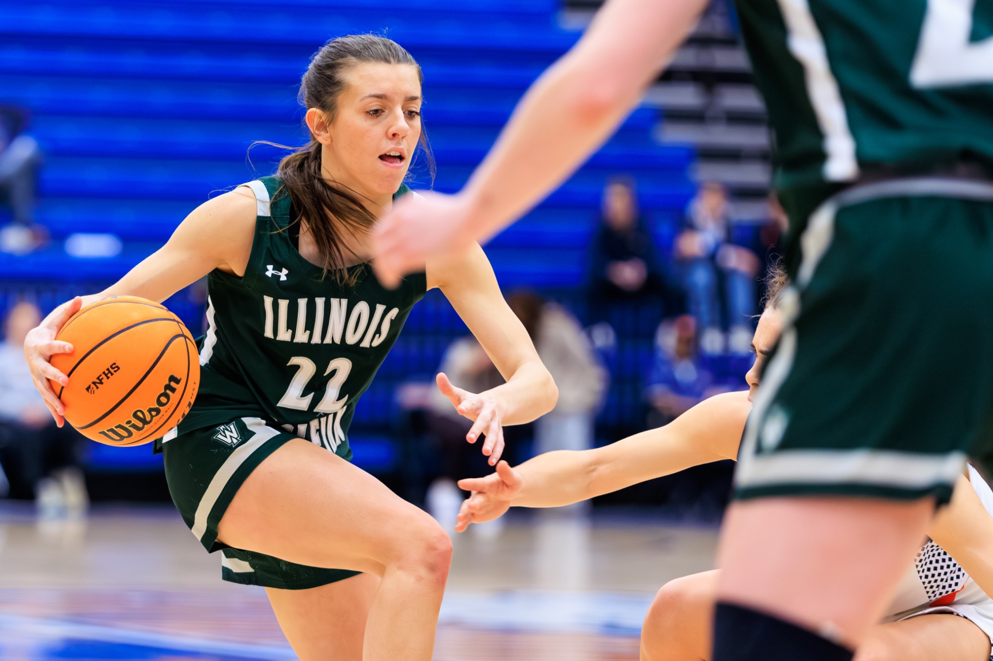 WHEATON, IL - NCAA Basketball - #16 Illinois Wesleyan at Wheaton at King Arena on January 17, 2026. #16 Illinois Wesleyan defeated Wheaton 77-71 to improve to 12-4 overall and 7-0 in conference play. Wheaton dropped to 6-9 overall and 2-4 in conference play. (Photo by Jimmy Naprstek/Kodiak Creative)