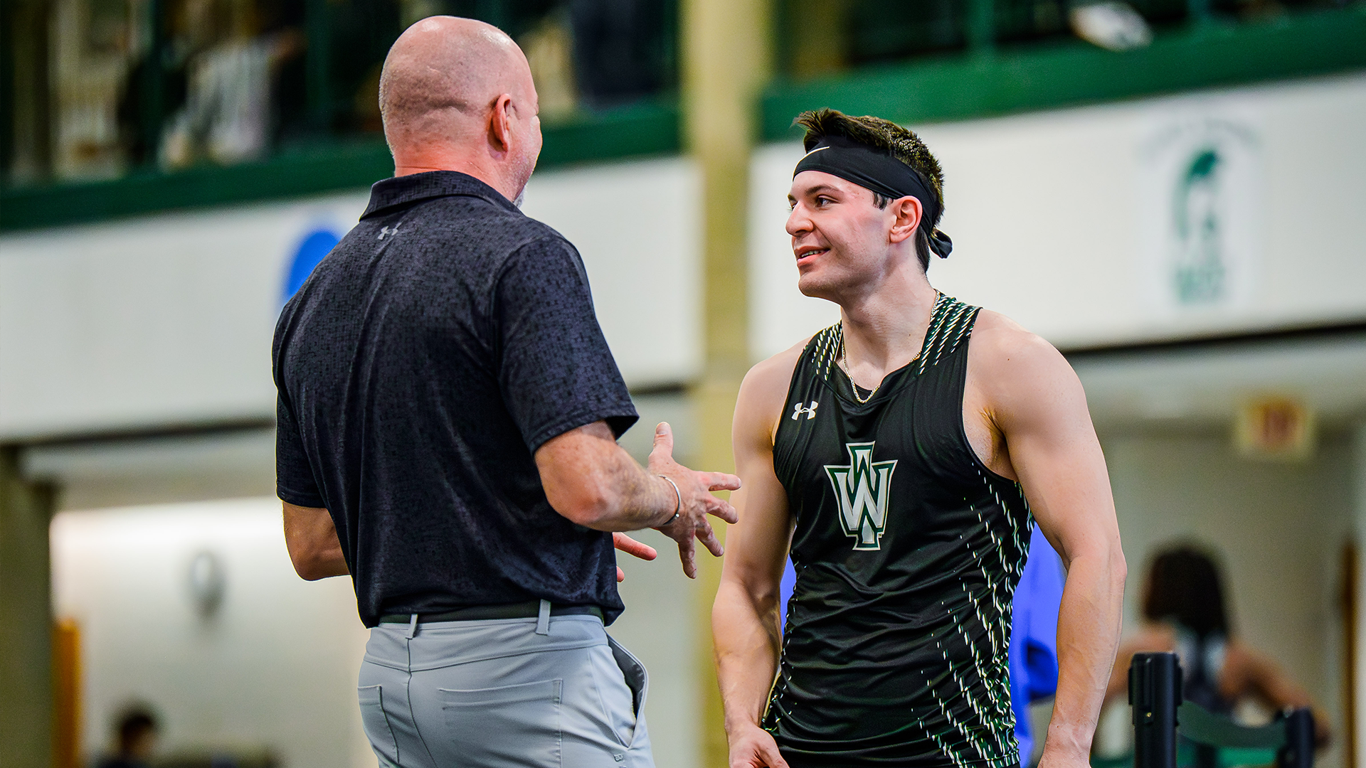 Joe Freedman and Coach Lowder at Coach Shoe Invitational 1-17-2026