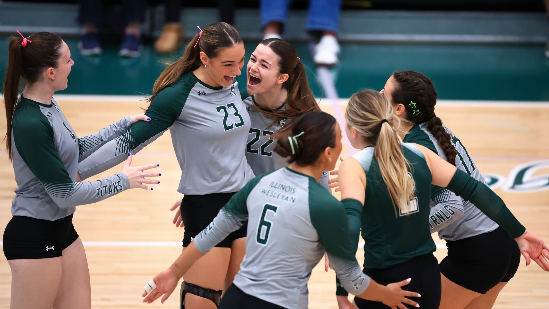 Titans celebrating a point