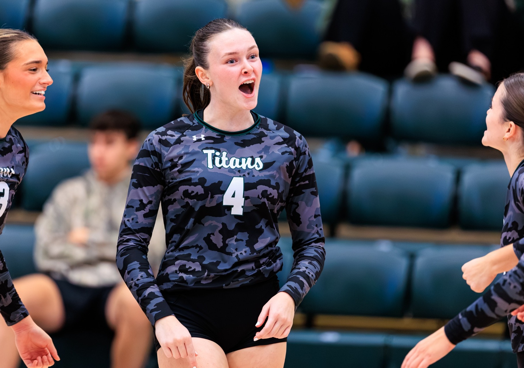 BLOOMINGTON, Illinois - NCAA Division III women's volleyball between Illinois Wesleyan University and Millikin University on October 2, 2026 at Shirk Center. (Photo by Jimmy Naprstek/Kodiak Creative)