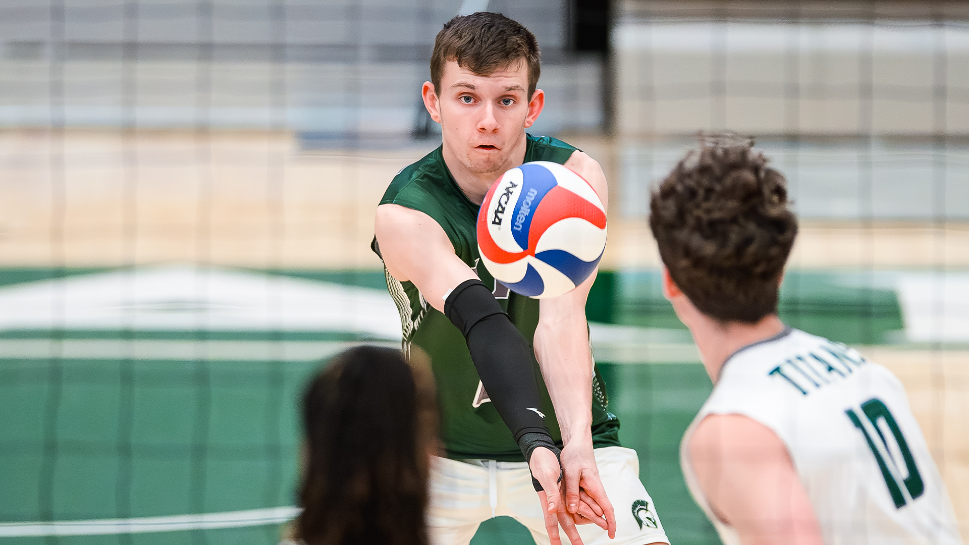 Ben Zima passing a ball against Rockford Jan. 27, 2026