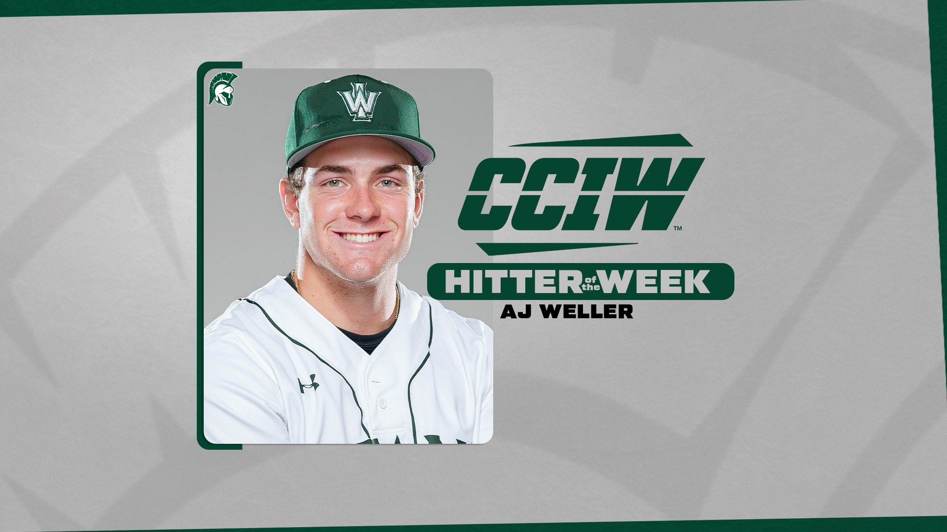 AJ Weller - CCIW Hitter of the Week