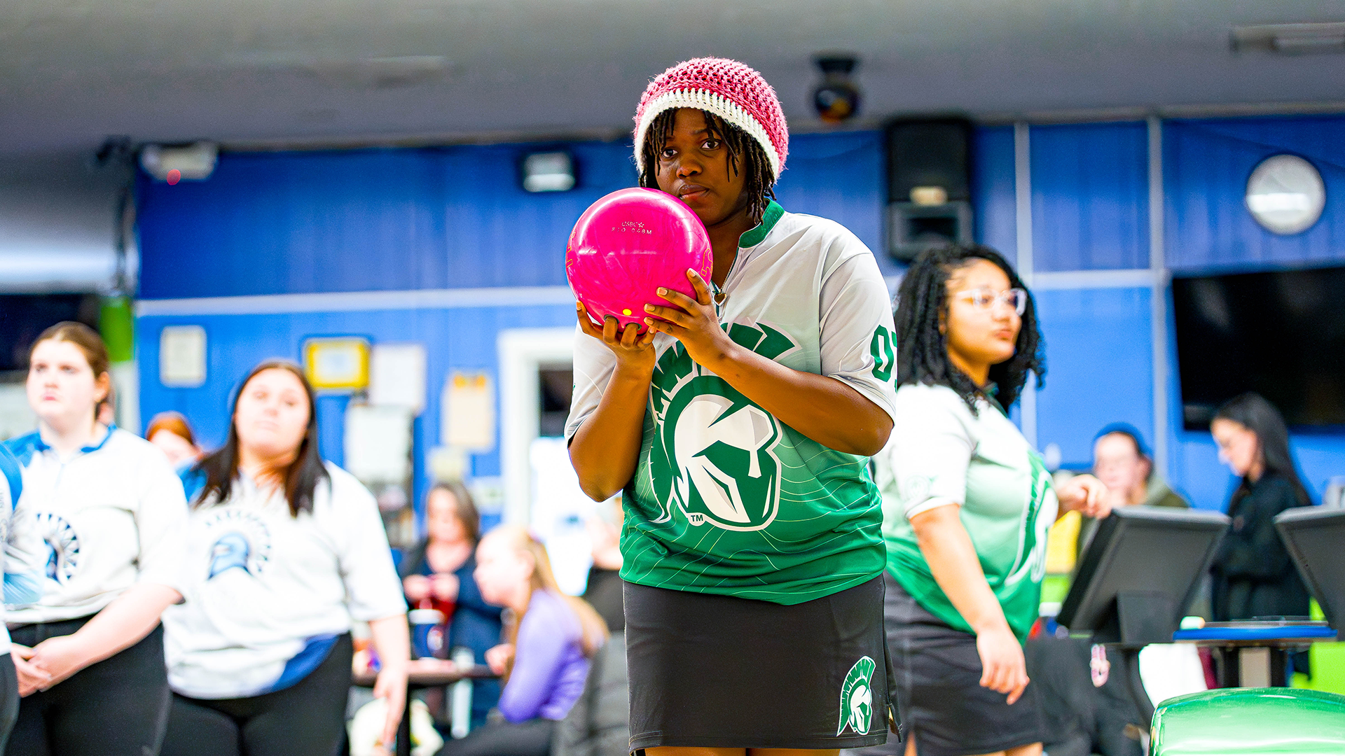 Women's bowling practice