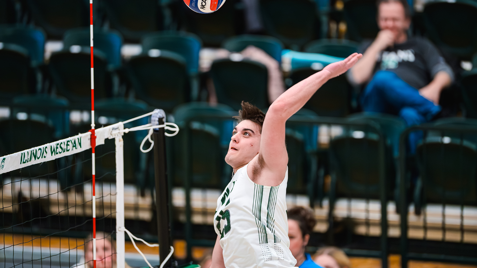 Mark Meschi hitting against Rockford Jan. 27, 2026