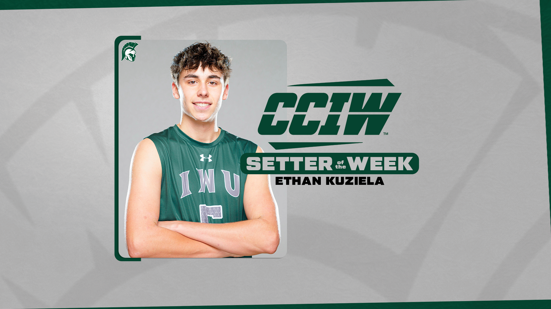 Ethan Kuziela CCIW Setter of the Week Feb. 9, 2026