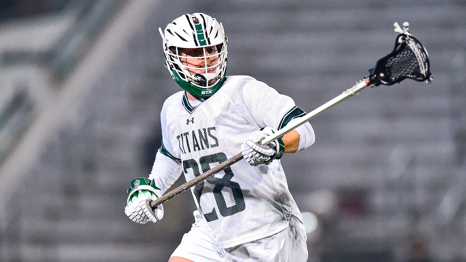 Mitchell Breza on defense against BenU March 5, 2026