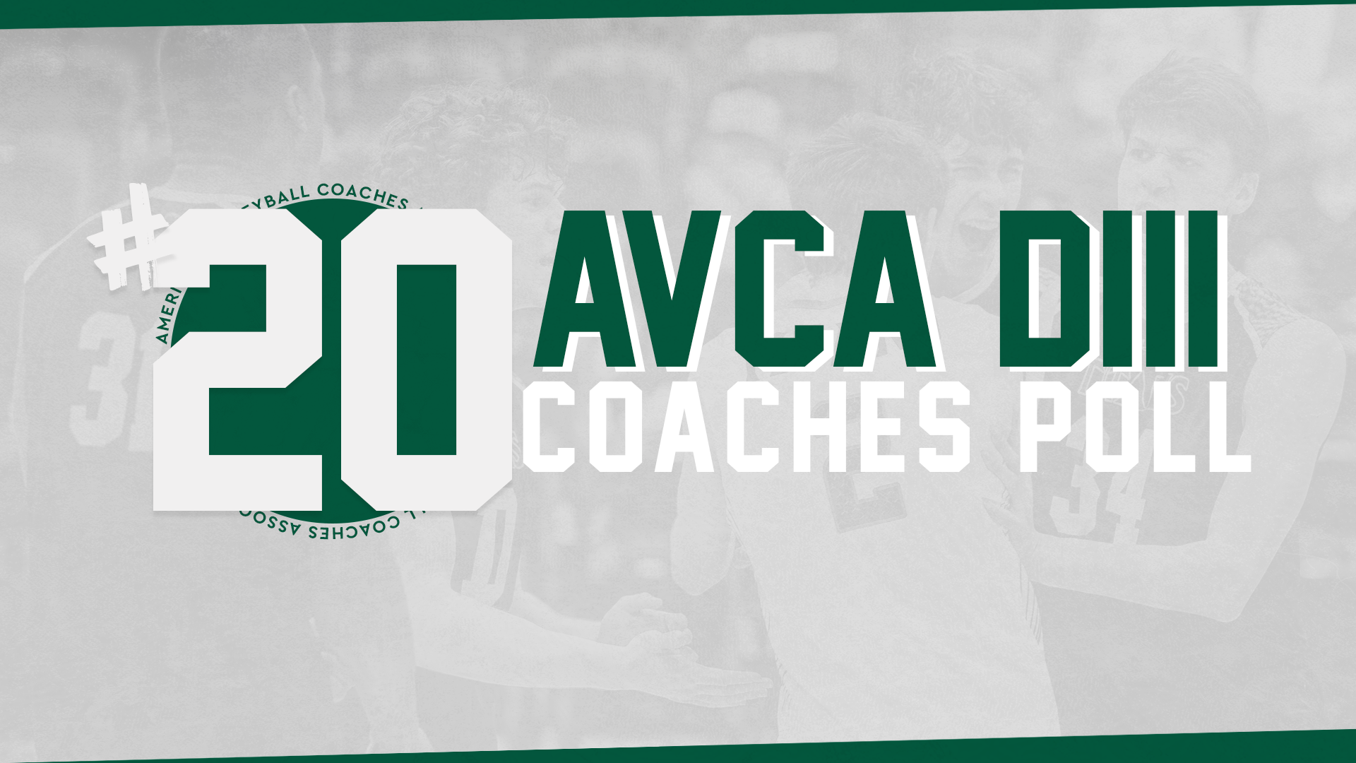 Men's Volleyball Checks in at No. 20 in AVCA Poll March 17, 2026