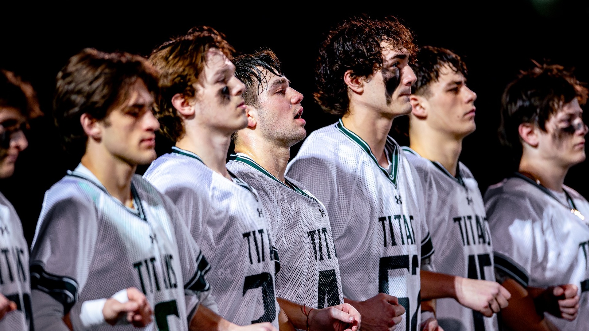 Men's lacrosse during the national anthem March 5, 2026 against Benedictine
