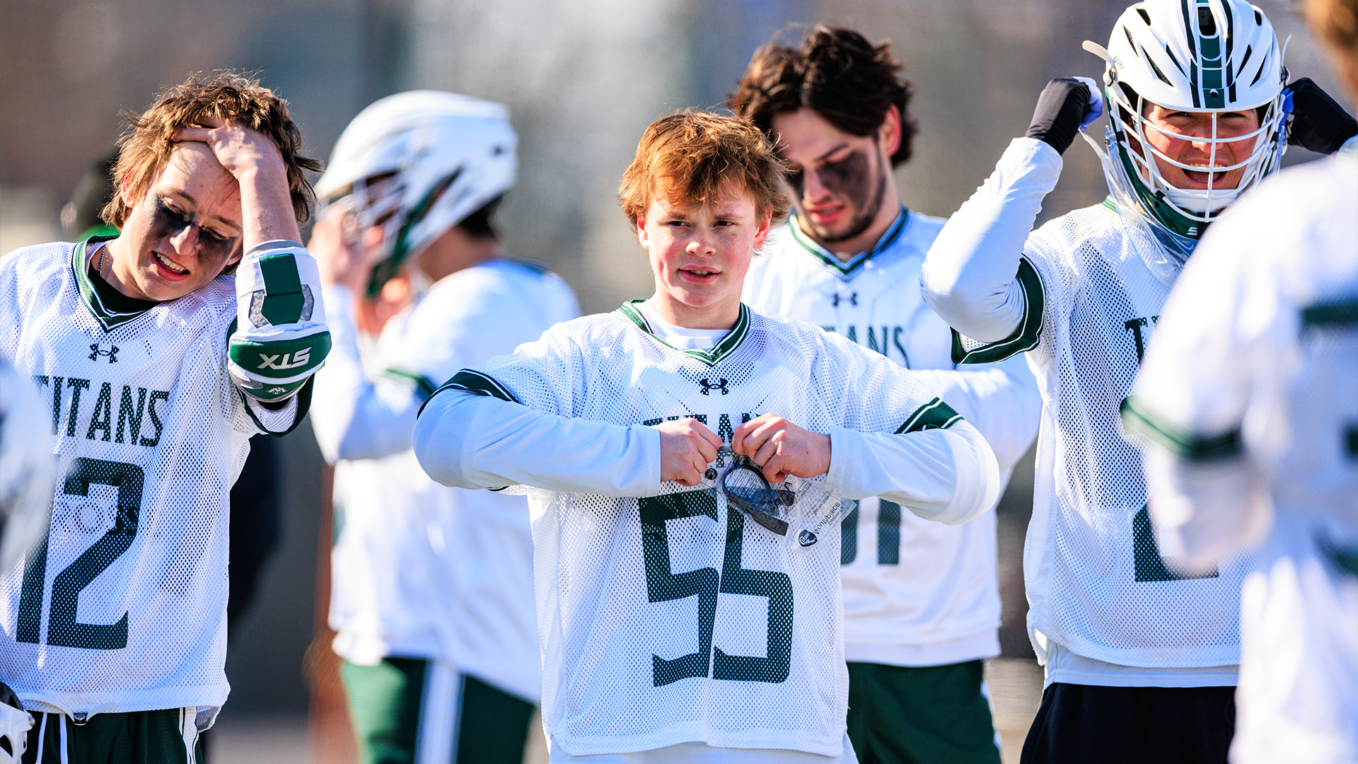 Garrett Wills and Henry Cotter after anthem March 26, 2026